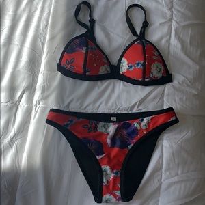 Neoprene triangle bikini set